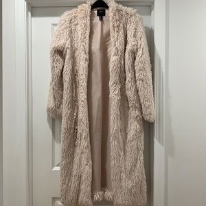 Forever 21 circa 2015 faux fur duster coat